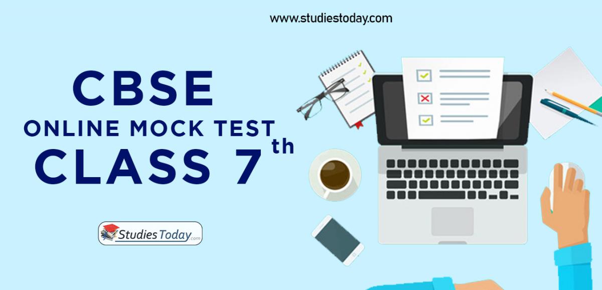 Class 7 MCQ Online Test